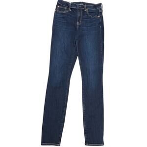 Gap Jeans Dark Blue Skinny Mid Rise Womens Size 8 Tall New Without Tags